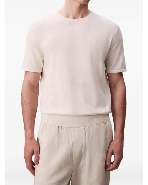 Calvin Klein White Pull Pima En Maille for men