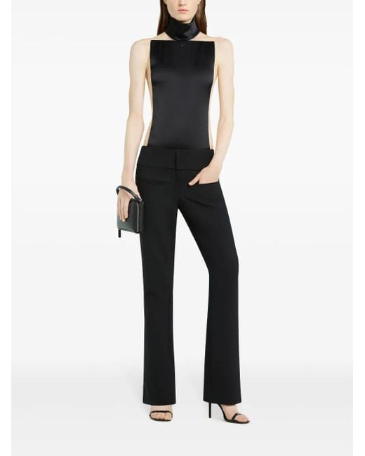 Courreges Black Belted Flared Pants