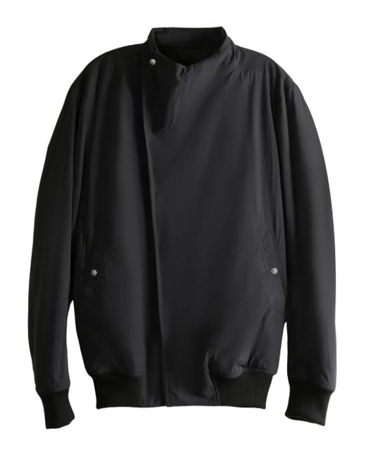 Asymmetrical bomber jacket Rick Owens de color Black