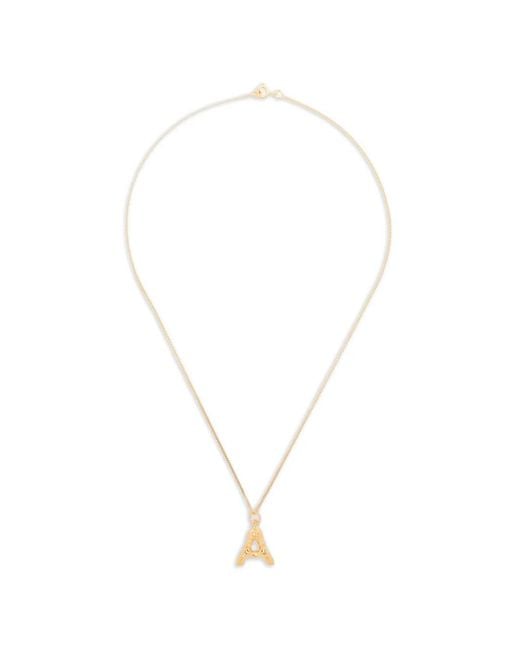 Completedworks White A-Initial Charm Necklace