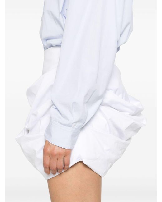 Minijupe en coton à design drapé Magda Butrym en coloris White