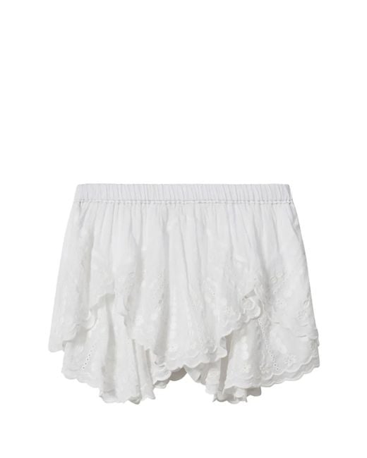 Isabel Marant White Layale Shorts