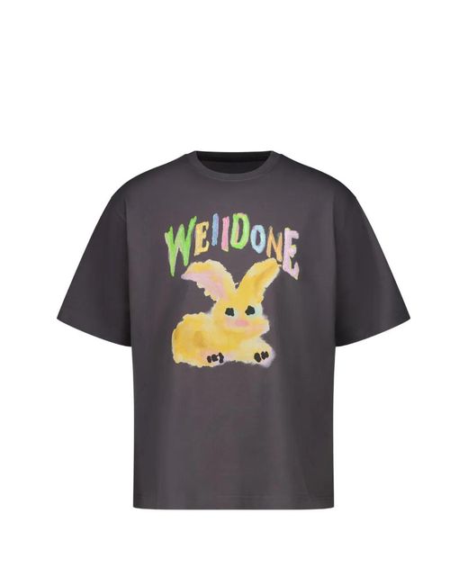 we11done Blue Bunny Crew-Neck T-Shirt for men