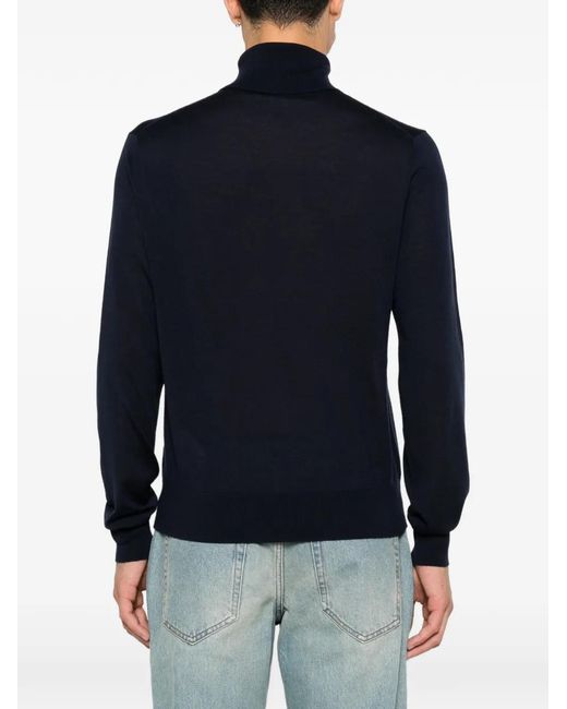 DSquared² Blue Upside Down Turtleneck Sweater for men