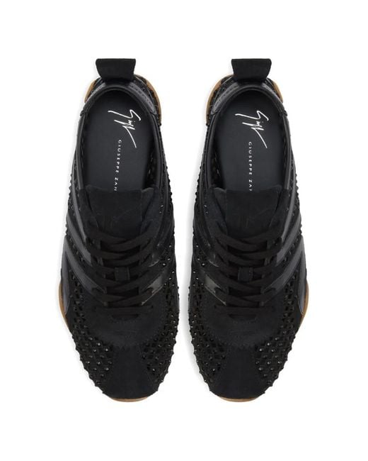 Giuseppe Zanotti Black Top Perforated Sneakers for men