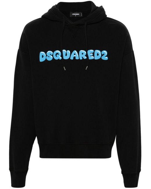 DSquared² Black Logo-print Hoodie for men