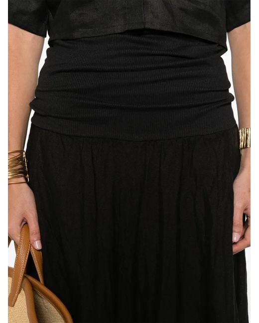 Jupe Longue À Empiècements Contrastants Johanna Ortiz en coloris Black