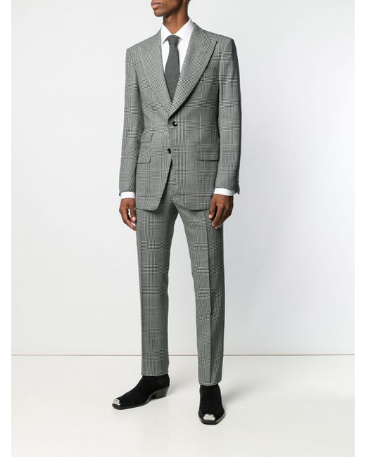 Lyst - Tom Ford Prince Of Wales Check Suit in Gray for Men