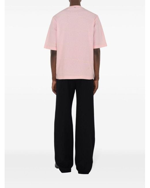 T-shirt con ricamo di Burberry in Pink da Uomo