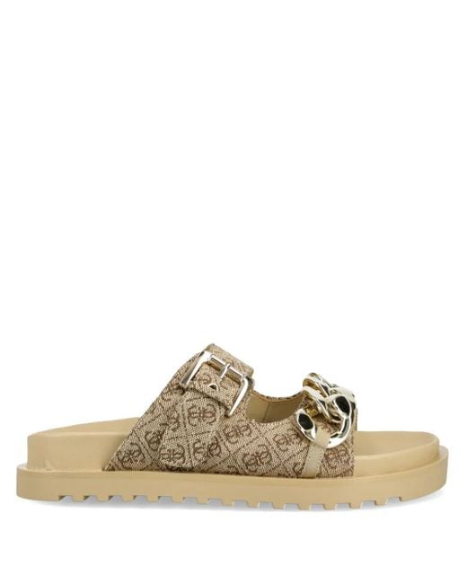 Guess Metallic Chain Link-Detail Sandals