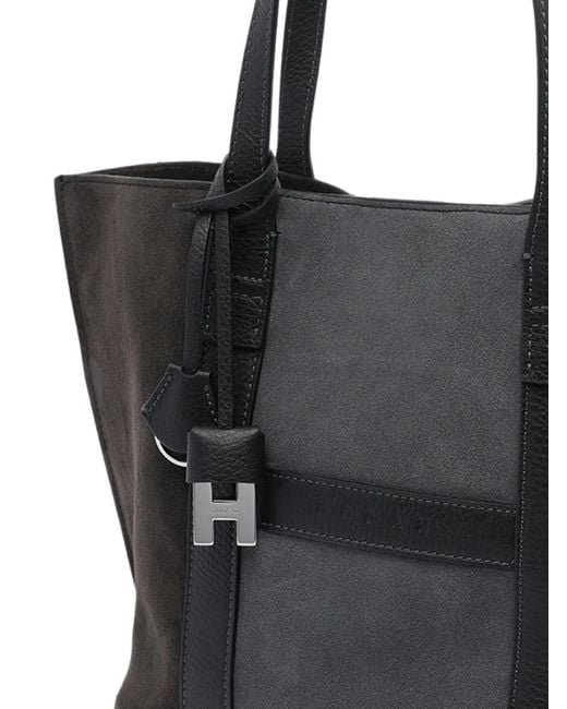 Hogan Black Script Shopping Bag Small