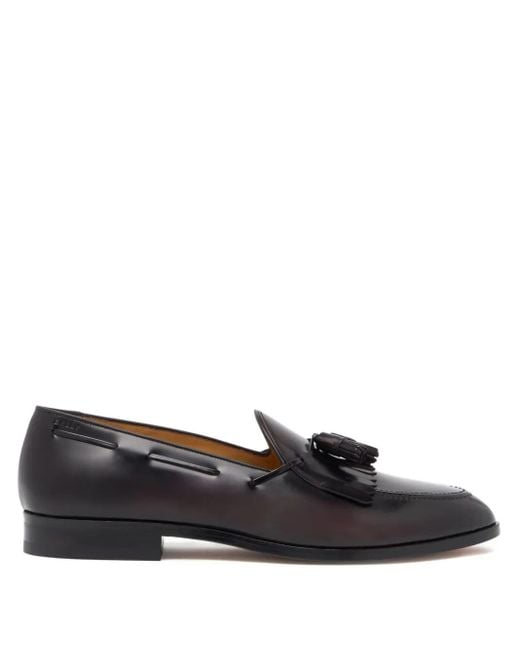 Bally Black Elite Tassel Leather Loafers for men