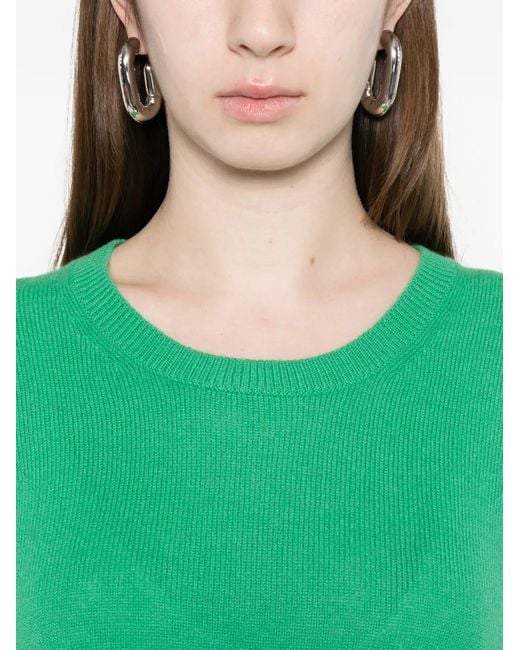 Allude Green Short-Sleeve T-Shirt
