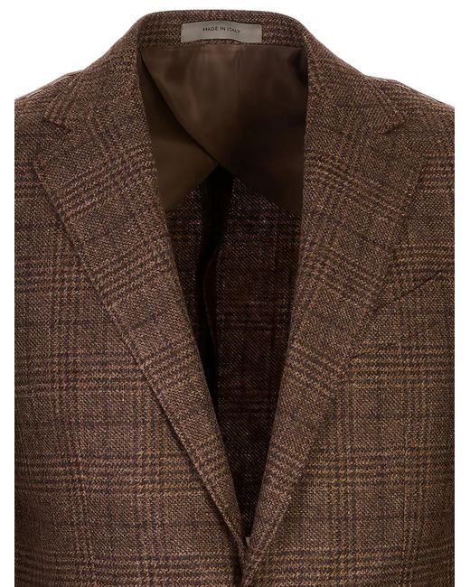 Corneliani Brown Two Buttons Blazer for men