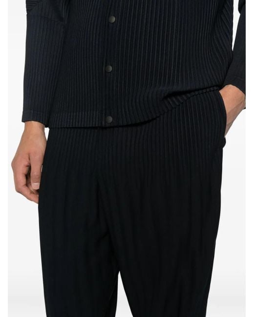 Homme Plissé Issey Miyake Blue Homme Plisse' Issey Miyake Pleated Trousers for men