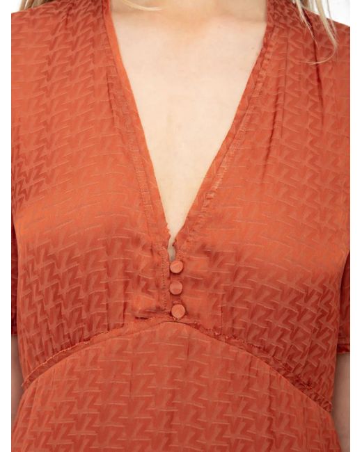 Zadig & Voltaire Rhodral Midi Dress Orange