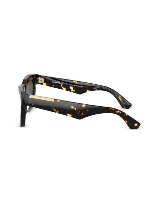 Burberry Black Tortoiseshell-Effect Square-Frame Sunglasses