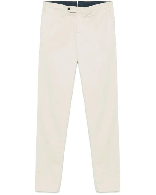メンズ PT Torino テーパード チノパンツ White