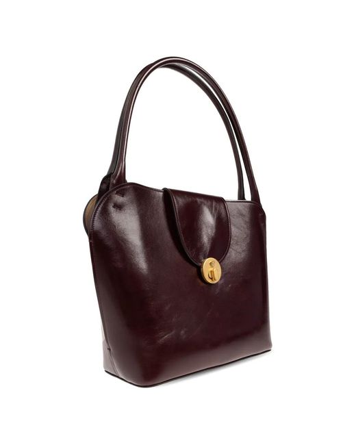 Versace Purple Vivian Leather Shoulder Bag