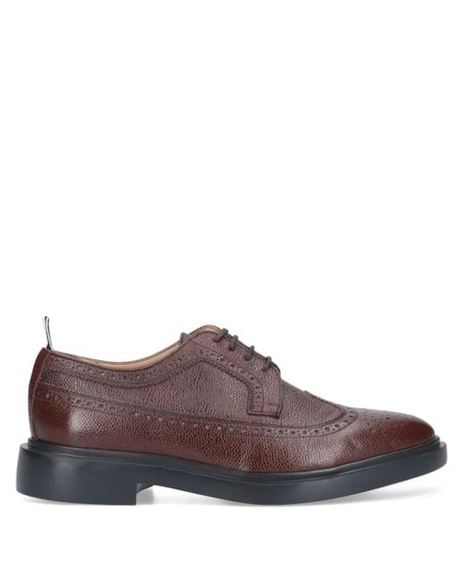 Thom Browne Brown Leather Derby Shoes for men