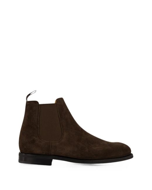 Church's Brown Chelsea Amberley R 2.0 Suede-Finish Elasticated-Side Ankle Boots for men