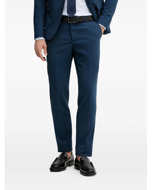 Lindbergh Blue Button Suit (Set Of Two) for men
