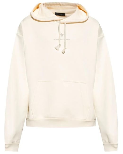 Giuseppe Zanotti Natural Classic Cotton Hoodie With Adjustable Hood for men