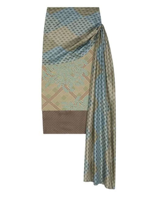 Dries Van Noten ドレープスカート Green