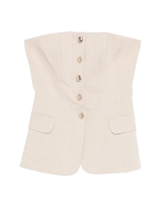 Maje Natural Tailored Bustier Top