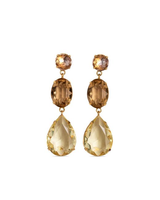 Jennifer Behr Metallic 18kt Gold-plated Aleena Crystal Earrings