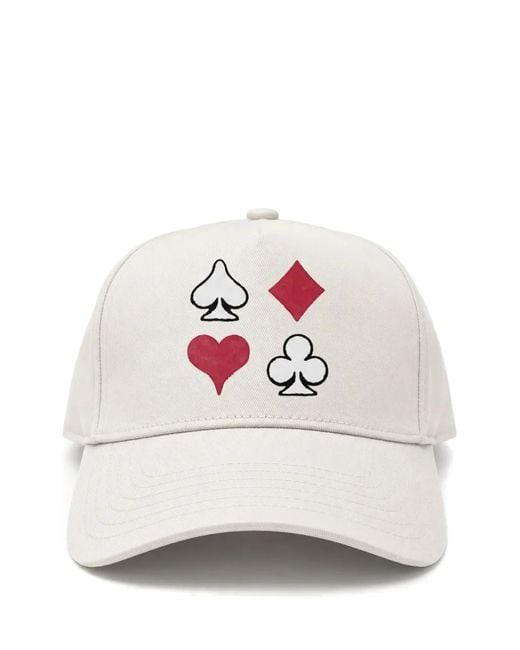 Melt White Graphic-Print Baseball Cap for men