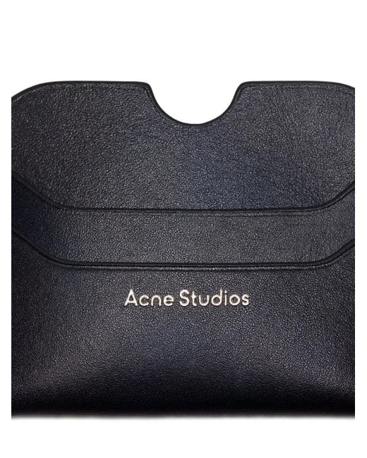 Acne Leren Pasjeshouder in het Gray