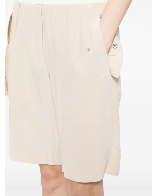 Helmut Lang Natural Bomber Silk Shorts