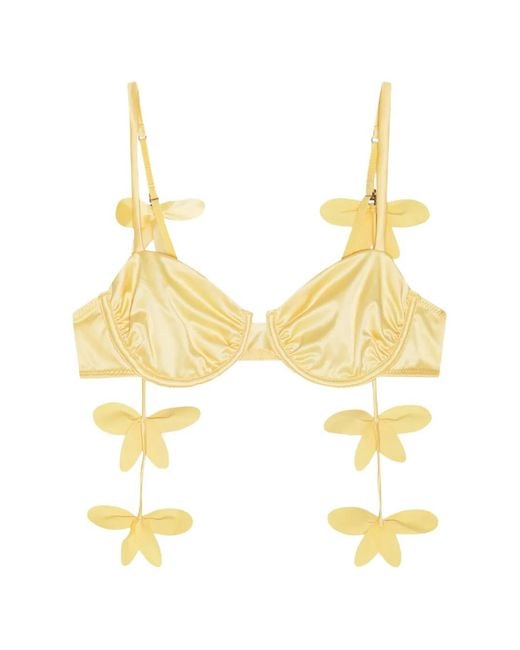 ROTATE BIRGER CHRISTENSEN Metallic X Love Stories Flower Detail Underwire Bra