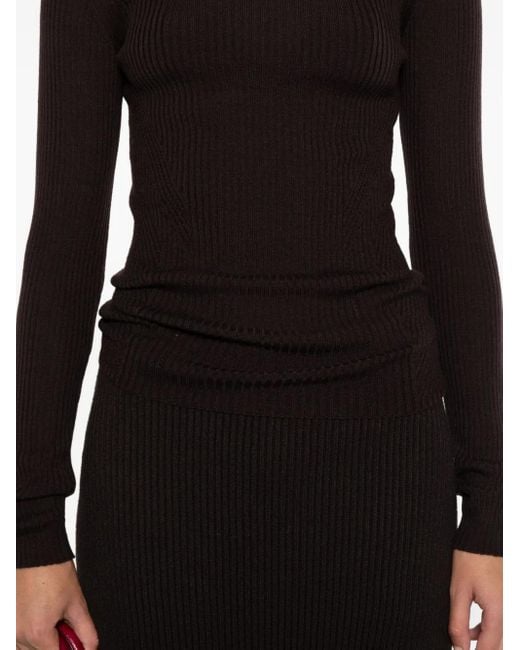 Twinset Ribgebreide Trui in het Black