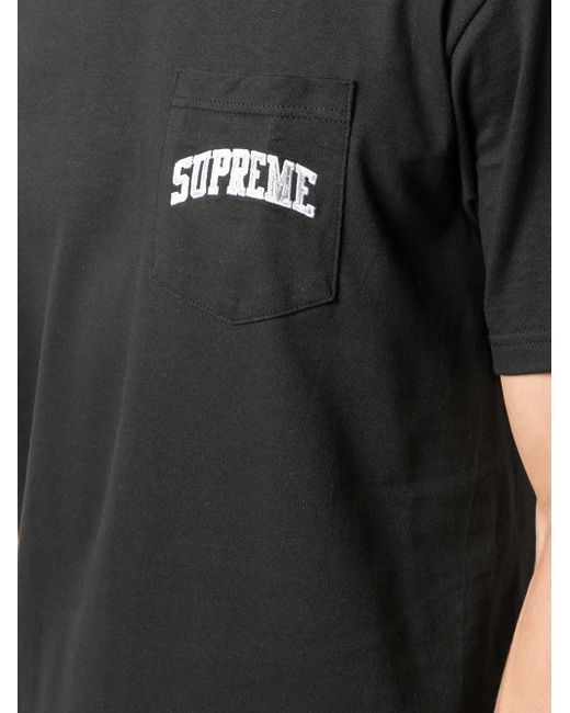 Supreme Black Raiders 47 Pocket T-Shirt for men