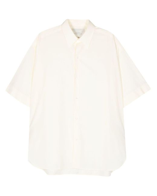 Studio Nicholson White Poplin Short-sleeved Shirt for men