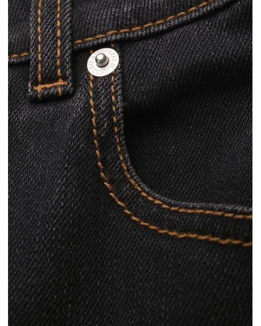 Alexander McQueen Blue Logo-Patch Bootcut Jeans