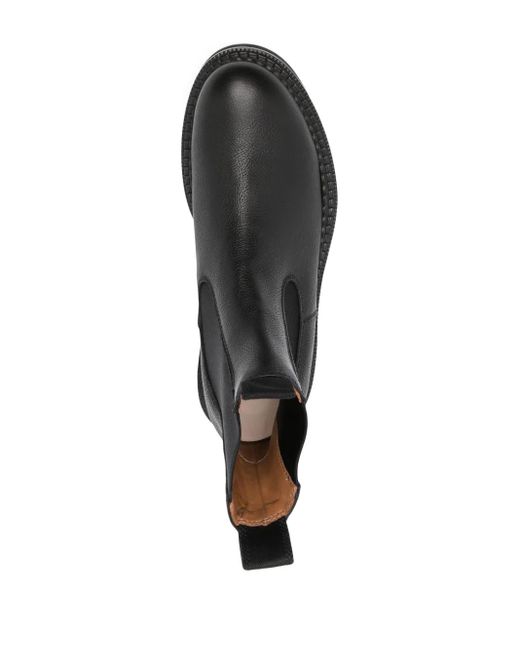 Buttero Black Cargo Leather Chelsea Boots for men