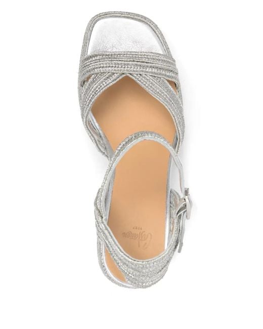 Castaner 95mm Valle Sandals White