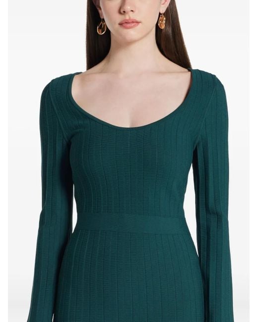 Vestido midi Alena Hervé Léger de color Green