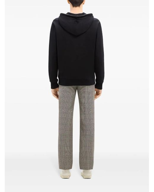 Courreges Black Zipped Fleece Hoodie
