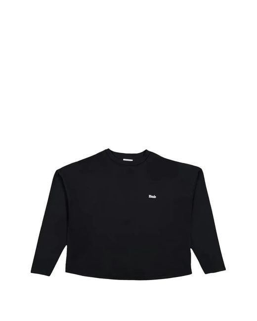 Rhude Black Classique Reverse Long-Sleeve T-Shirt for men