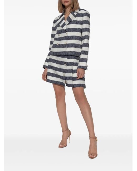 Kate Spade Blue Striped Mini Skirt