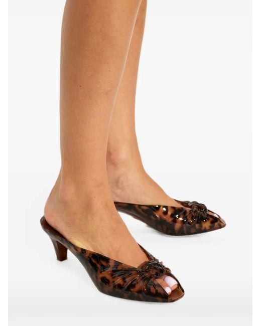 Chloé Brown Jelly Tortoiseshell-Effect Sandals