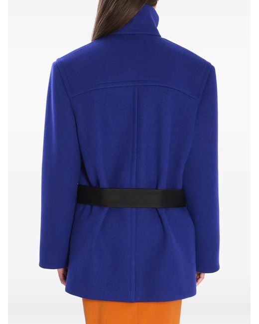 Saint Laurent Blue Belted Coat
