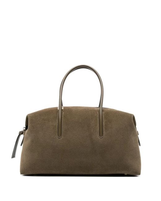 DeMellier London Brown The Midi Stockholm Perforated Tote Bag