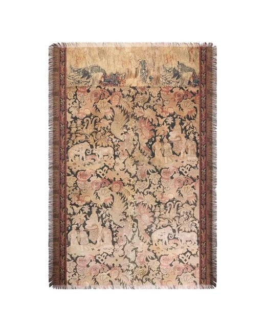 Pierre Louis Mascia Natural Foulard Aloeuw En Soie À Franges