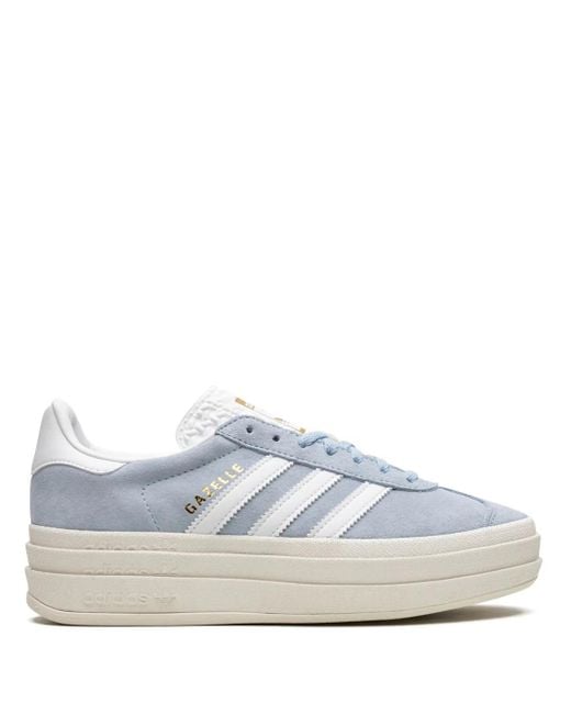 Adidas White Gazelle Bold "Clear Sky" Sneakers