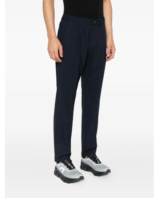 Herno Blue Pleated-Front Trousers for men